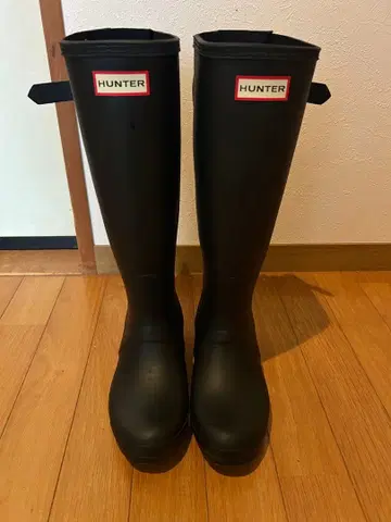 HUNTER 헌터 블랙 장화 레인부츠 외출 1회 착용