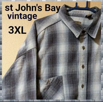 1점물!! st John's Bay 빈티지 3XL 헤비 플란넬 셔츠