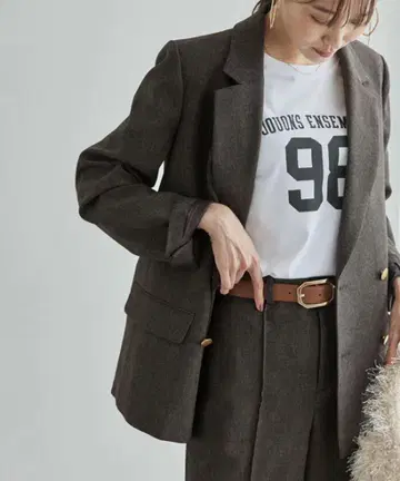 2024AW 로페피크닉 울라이크서지 골드 버튼 자켓 셋업