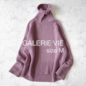 레어 컬러 M*GALERIE VIE 파인 울 터틀넥 니트