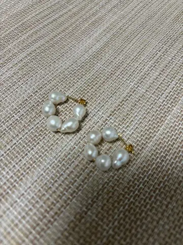 새상품 담수 진주 써지컬 스테인리스 귀걸이