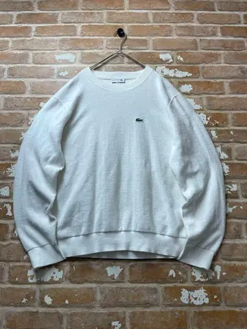 LACOSTE 라코스테 맨투맨 원 포인트 자수 파일 원단 안감