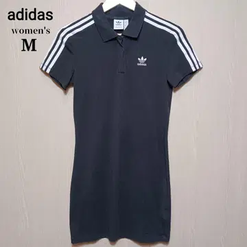 아디다스 오리지널 여성용 피케 셔츠 원피스 M 블랙