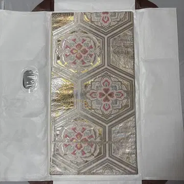 핫토리 직물 후쿠로 오비 귀갑화문 육통 패턴