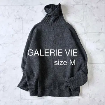 레어 사이즈 M*GALERIE VIE 파인 울 하이넥 니트