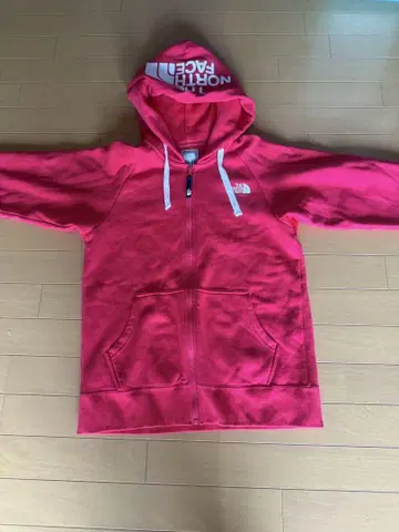 THE NORTH FACE 빨간색 풀 지퍼 후디 여성 사이즈 XL
