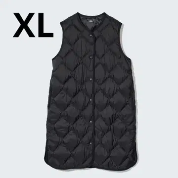 새상품급 UNIQLO 울트라 라이트 다운 롱 베스트 XL 블랙