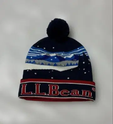 L.L.Bean 카타딘 폼 햇 폼폼 니트 모자 비니 설산 패턴