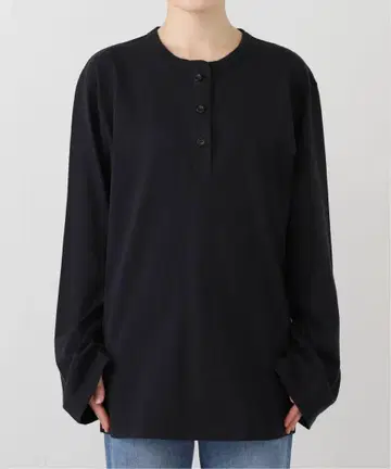 Hanes 헨리넥 롱 슬리브 T셔츠