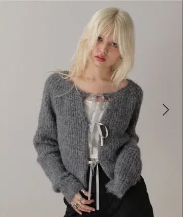 FOREVER21 2WAY 프론트 리본 니트 가디건