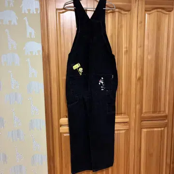 블랙 코듀로이 오버롤