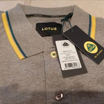 [ LOTUS 오리지널 남성용 피케 셔츠 그레이 ] 사이즈: S