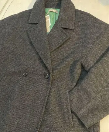 미사용 롱 코트 그레이 M