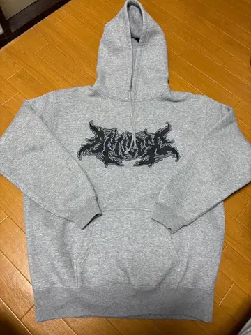 antibcsc 데스 메탈 로고 후드티 그레이 XL