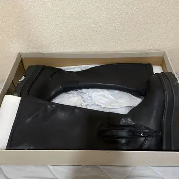 지나시스 롱 부츠 통굽 부츠 M 블랙 JEANASIS