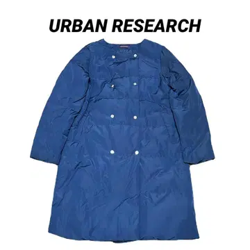새상품급! URBAN RESEARCH 다운 코트 네이비 더블 버튼