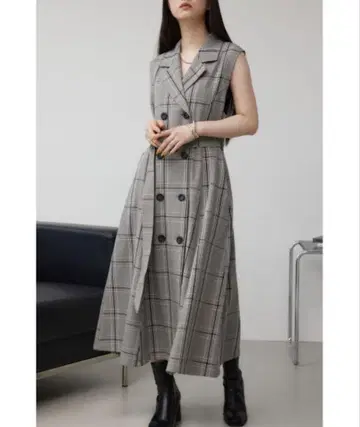 아줄바이마우지 셔츠 원피스 그레이 M 새상품급