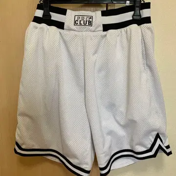 PRO CLUB 메쉬 하프 팬츠 화이트 농구 바지