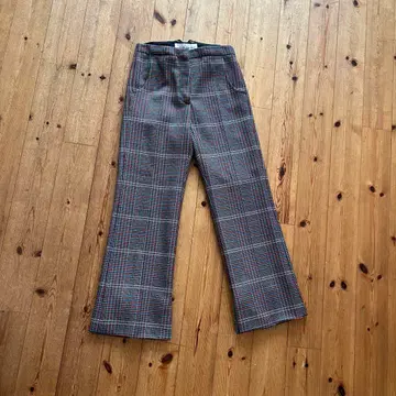 골든구스 체크 센터 프레스 팬츠