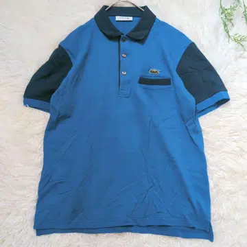 LACOSTE 피케 셔츠 로고 반팔 블루 남성용 4