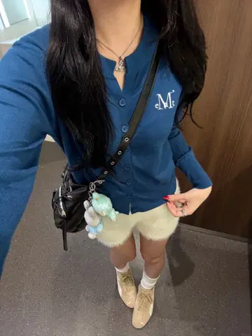 네이비 무센토 가디건