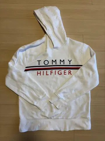 TOMMY HILFIGER 화이트 후드티 XL 남성용