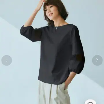 4121 두클라쎄 펄 키넥 7부소매 티셔츠 블랙 L