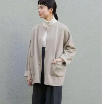 택 포함 새상품 카구레 울 노카라 자켓 어반 리서치 도어즈