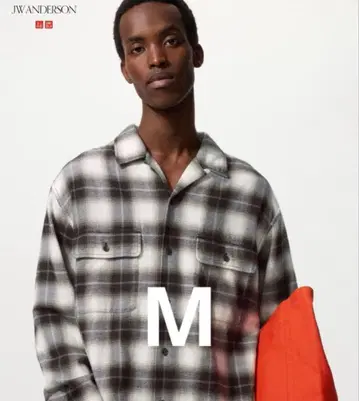 유니클로 JW ANDERSON 브러쉬드 코튼 오버사이즈 셔츠 M
