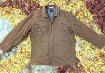 파파스 브라운 코튼 커버올 안감 체크