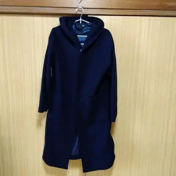HARE 후드 부착 네이비 코트