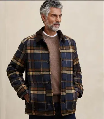 BANANA REPUBLIC 체크 무늬 자켓 L 사이즈