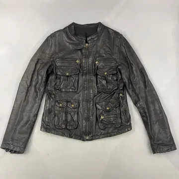 y2k Japanese label real Leather Jacket