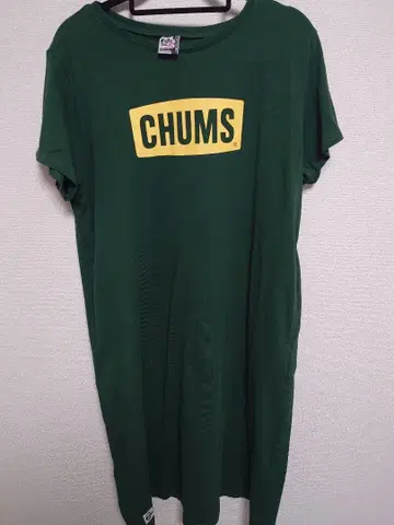 CHUMS 그린 로고 원피스 L