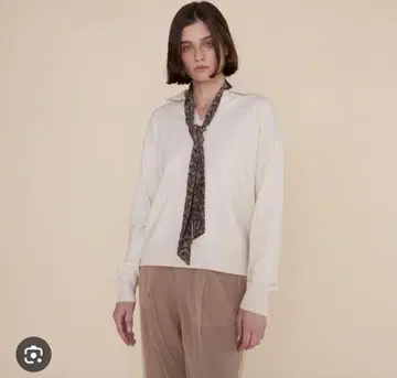 searoomlynn 린넨 콤비 스키퍼 니트