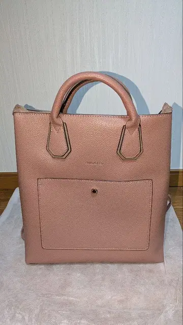 핑크 가죽 백팩