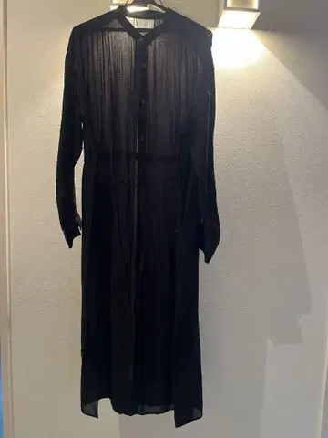 whim Gazette 블랙 롱 셔츠 원피스