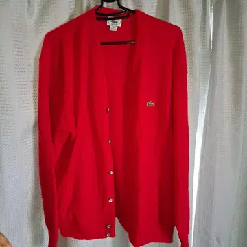 LACOSTE 레드 가디건