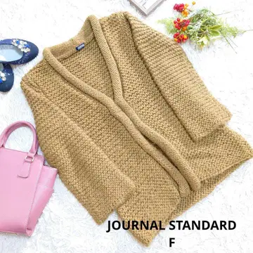 JOURNAL STANDARD 알파카 혼합 니트 가디건 브라운