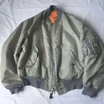 90s USA제 ALPHA MA-1 플라이트 자켓 실버