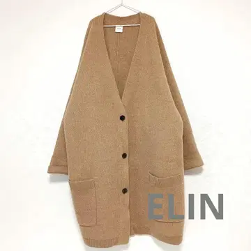 ELIN 울 100% 니트 코트 가디건