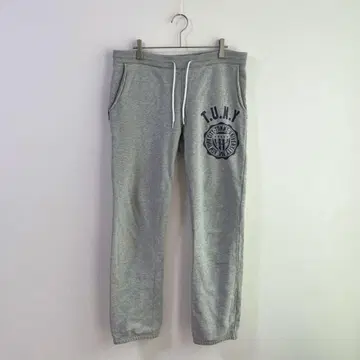 4118 TOMMY 타미힐피거 스웨트 팬츠 로고 그레이 허리밴딩