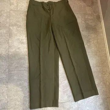 m51 울 올리브 그린 슬랙스