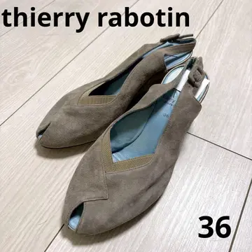 새상품급 thierry rabotin 스웨이드 오픈토 펌프스 36