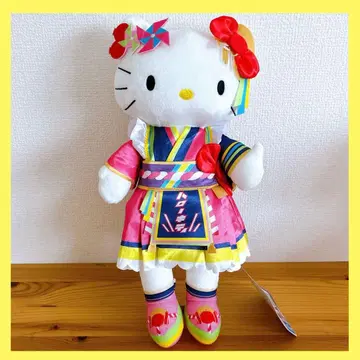 산리오 퓨로랜드 콜라보레이션 라이브 캐릭터 BIG 봉제 인형 키티