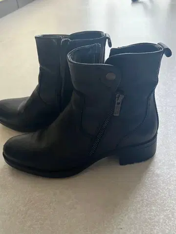 HG8630 지아노 발렌티노 천연 가죽 부츠 블랙