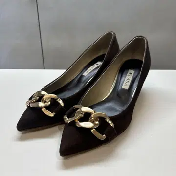 5cm 힐 펌프스 브라운