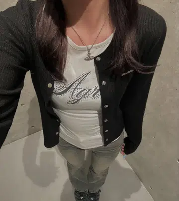 Fcmm 반짝이 가디건