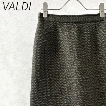 VALDI 미디 스커트 타이트 울 혼방 심플 안감 부착 이탈리아제