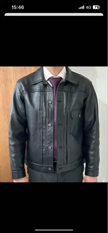 Schott 블랙 가죽 자켓 데님 자켓 타입